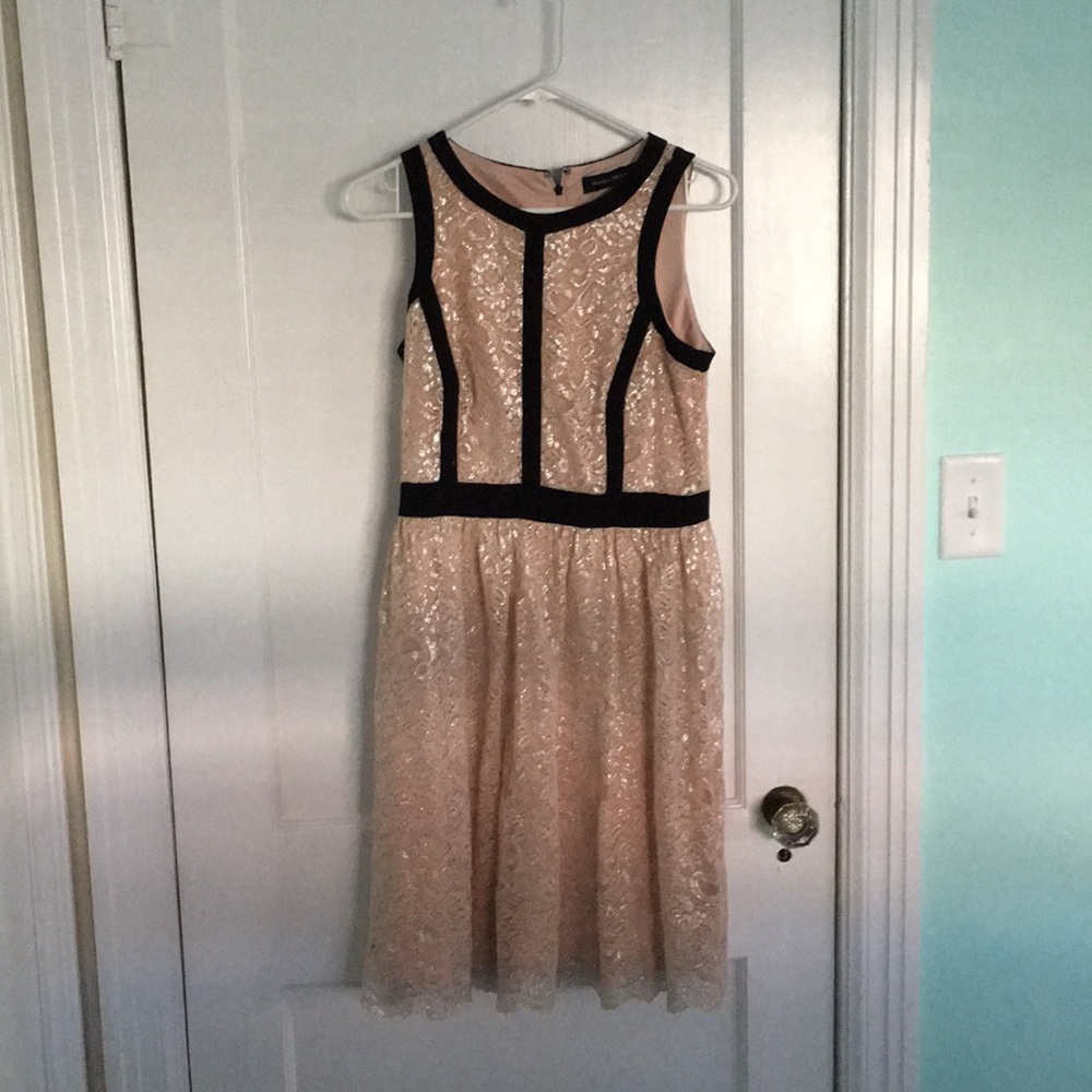 Pink Metallic lace